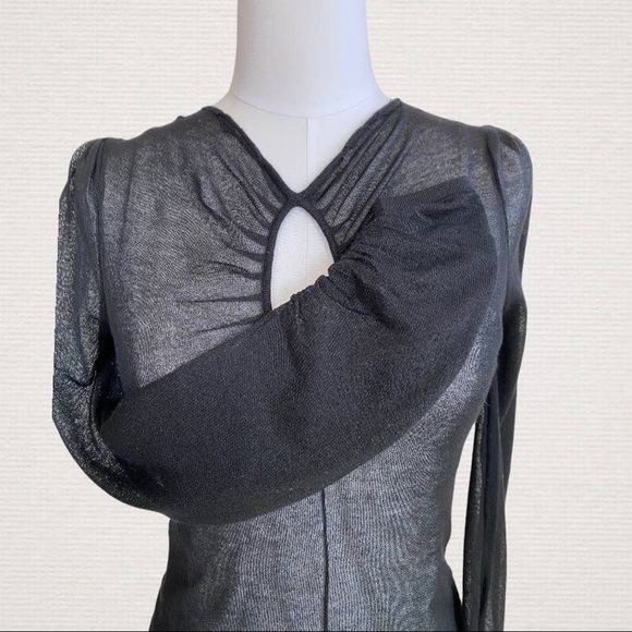 Zara | Fine Knit With Puff Shoulders Sexy Top - Picture 5 of 16